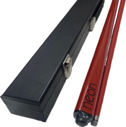 GRAFEX NEON RED Graphite Pool Snooker Billiard Cue and Black Cue Case
