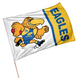West Coast Eagles AFL Retro Mascot Design GAME DAY Pole Flag Banner