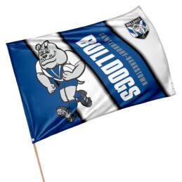 Canterbury Bulldogs NRL Retro Mascot Design GAME DAY Pole Flag Banner
