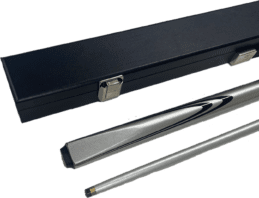 Cuemaster Silver Metallic Pool Snooker Billiard Cue and Black Cue Case
