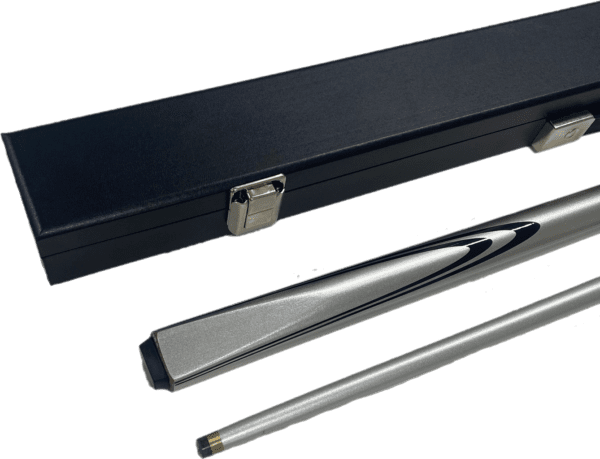 Cuemaster Silver Metallic Pool Snooker Billiard Cue and Black Cue Case