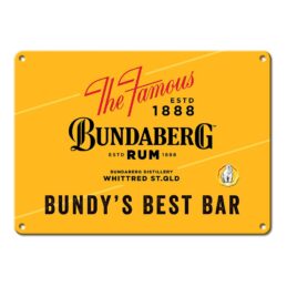 Bundaberg Rum Bundy Bear Bundys Best Bar Large Tin Wall Sign