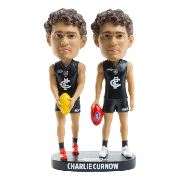 Carlton Blues Charlie Curnow 2022- 2023 Double Coleman Medal AFL Bobblehead Collectible Bobble Head Statue