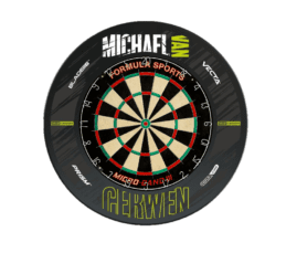 Formula Sports Micro Band 3 Dart Board and Winmau MVG Retro Dartboard Surround Set
