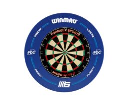 Formula Sports Micro Band 3 Dart Board and Winmau PDC Blue Dartboard Surround Set