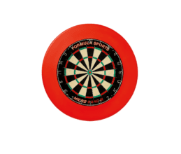 Formula Sports Micro Band 3 Dart Board and Winmau Plain Red Dartboard Surround Set