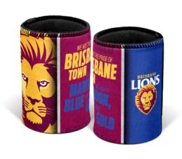 Brisbane Lions AFL SONG Beer Can Bottle Cooler Stubby Holder Cosy
