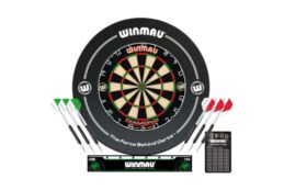 Winmau Dart Board Set Diamond Plus + Dartboard Surround + Darts + Oche line