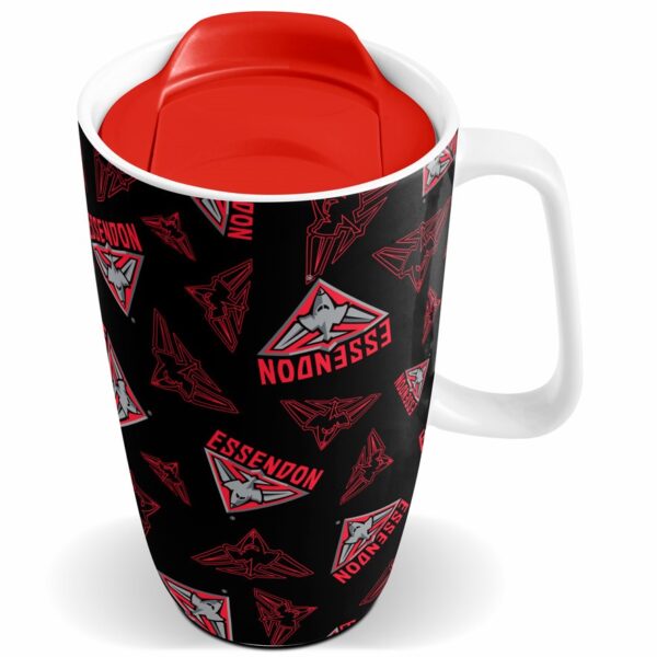 Essendon Bombers AFL Ceramic Travel Coffee Mug Cup with Handle