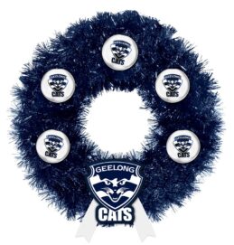 Geelong Cats AFL Christmas Wreath Door Ornament