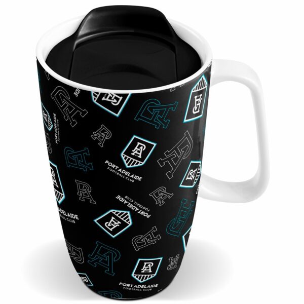 Port Adelaide Power AFL Ceramic Travel Coffee Mug Cup with Handle