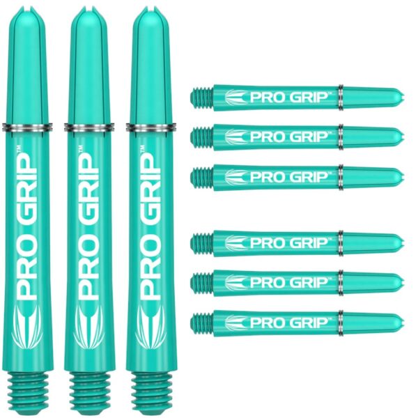 Target Pro Grip Aqua Nylon Dart Shafts Stems MULTIPACK 3 x Sets of 3 Solid Colour