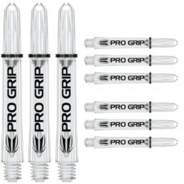 Target Pro Grip CLEAR Nylon Dart Shafts Stems MULTIPACK  3 x Sets of 3 Solid Colour