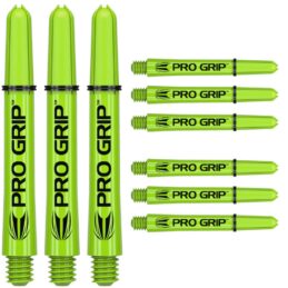 Target Pro Grip Lime Green Nylon Dart Shafts Stems MULTIPACK 3 x Sets of 3 Solid Colour