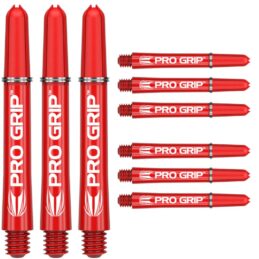 Target Pro Grip Red Nylon Dart Shafts Stems MULTIPACK  3 x Sets of 3 Solid Colour