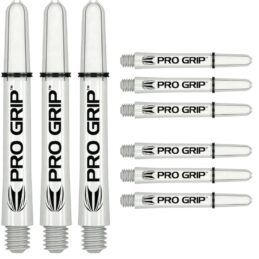 Target Pro Grip White Nylon Dart Shafts Stems MULTIPACK 3 x Sets of 3 Solid Colour