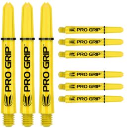 Target Pro Grip Yellow Nylon Dart Shafts Stems MULTIPACK 3 x Sets of 3 Solid Colour