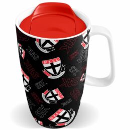 St Kilda Saints AFL Ceramic Travel Coffee Mug with Handle