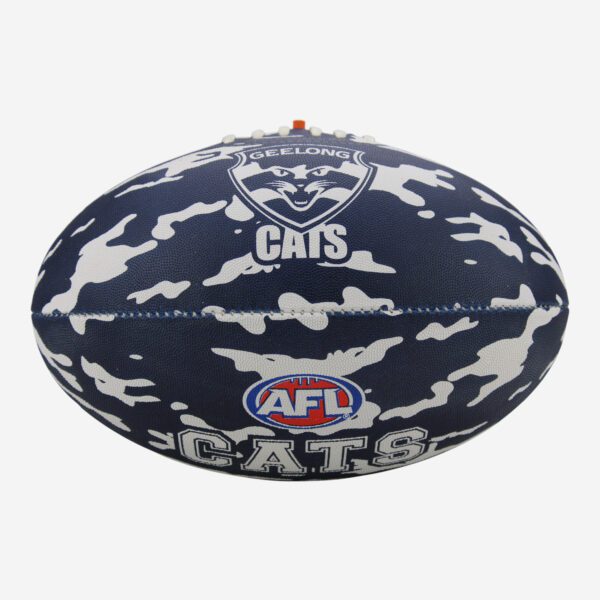 Geelong Cats AFL Size 5 Camo Synthetic Footy Football - Image 3