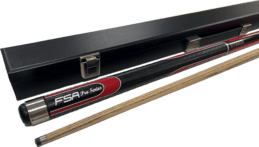 FSA Pro Series Soft Grip Hybrid RED Ash Pool Snooker Billiard Cue and Case Set