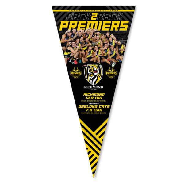Richmond Tigers 2020 Back to Back Premiers Premiership AFL Team Image Pennant