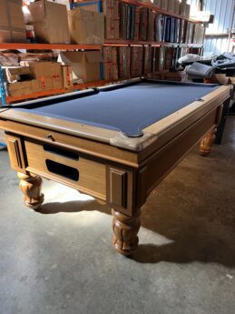 2nd Hand NPC Tassie Oak Pub Pool Table 7ft New Pewter Emglish Felt