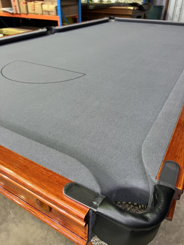 2nd Hand Teak 8ft Pool Snooker Billiard Table New Felt & Pockets - Image 3