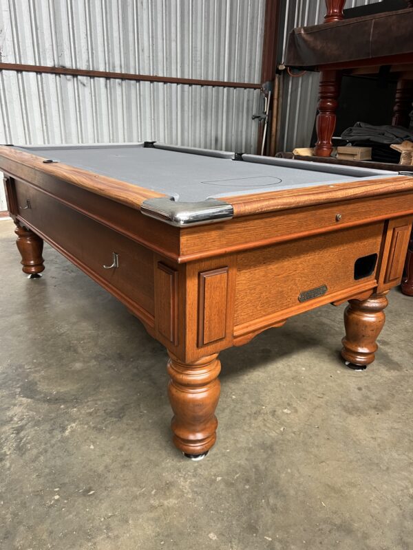 2nd Hand Pub Pool Table 7ft New Strachan Silver Felt - Image 4