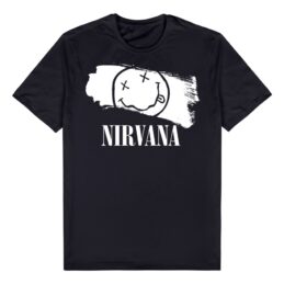 Nirvana Smiley Black Men's Tee T-Shirt