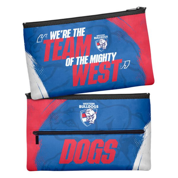 Western Bulldogs AFL Large Graphic Pencil Case for School Work Stationary