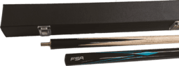 FSA 3/4 Ash Snooker Pool Billiards Cue Blue Flame and Cue Case Set