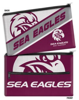 NRL Manly Sea Eagles LARGE Graphic Pencil Case for School Work Stationary