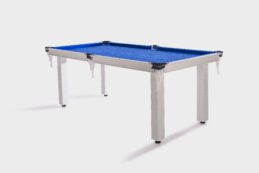 SOS Patio Pool Snooker Billiard Table 7ft White Powder Coated