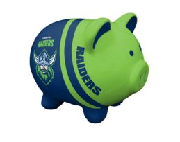 Canberra Raiders NRL Dolomite Piggy Bank Money Box with Coin Slot