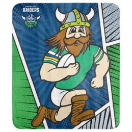 Canberra Raiders NRL Coral Fleece Mascot Design Rug Blanket