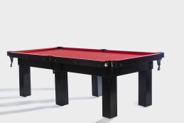 Standard Modern Black Pool Snooker Billiard Table 7ft Burgundy Felt