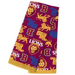 Brisbane Lions AFL Team Cotton Tea Hand Towel