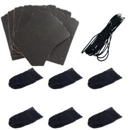 Thick Quality Deluxe Cotton Pool Snooker billiard Table Pockets BLACK Nets, Stitching Cord & Black LEATHERS