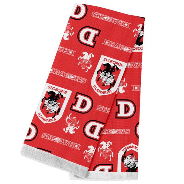 St George Illawarra Dragons NRL TEAM Cotton Tea Hand Towel