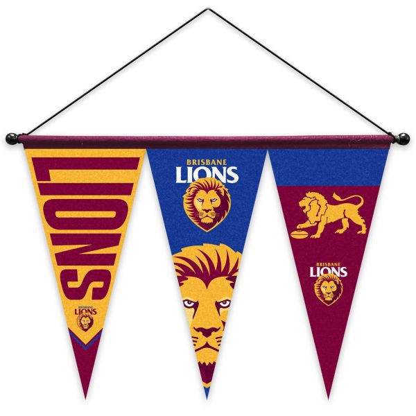 Brisbane Lions AFL Felt Wall Pennant Hanger Flag Banner