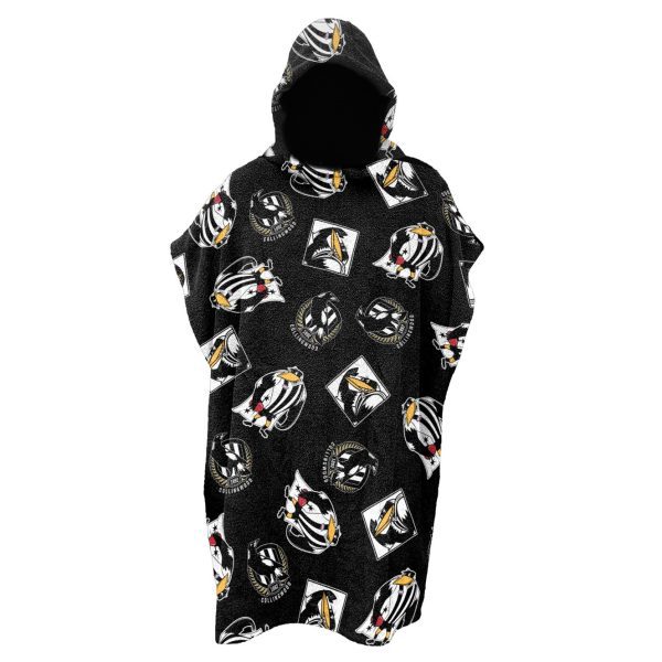 Collingwood Magpies AFL Youth Hooded Beach Towel