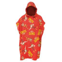 Gold Coast Suns AFL Youth Hooded Beach Towel