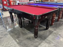 Standard Traditional Dark Walnut Pool Snooker Billiard Table 7ft Burgundy Felt
