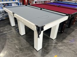 Standard Modern White Pool Snooker Billiard Table 7ft Silver Felt