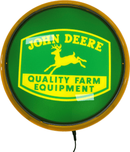 Green John Deere Tractor Mower Bar Lighting Wall Sign Light Button YELLOW