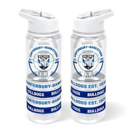 Canterbury Bulldogs NRL 2025 Design Tritan Drink Water Bottle with Wrist Bands