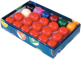 Pool Snooker Billiard Table Balls 2 & 1/16 inch 22 Ball Set Colour Box