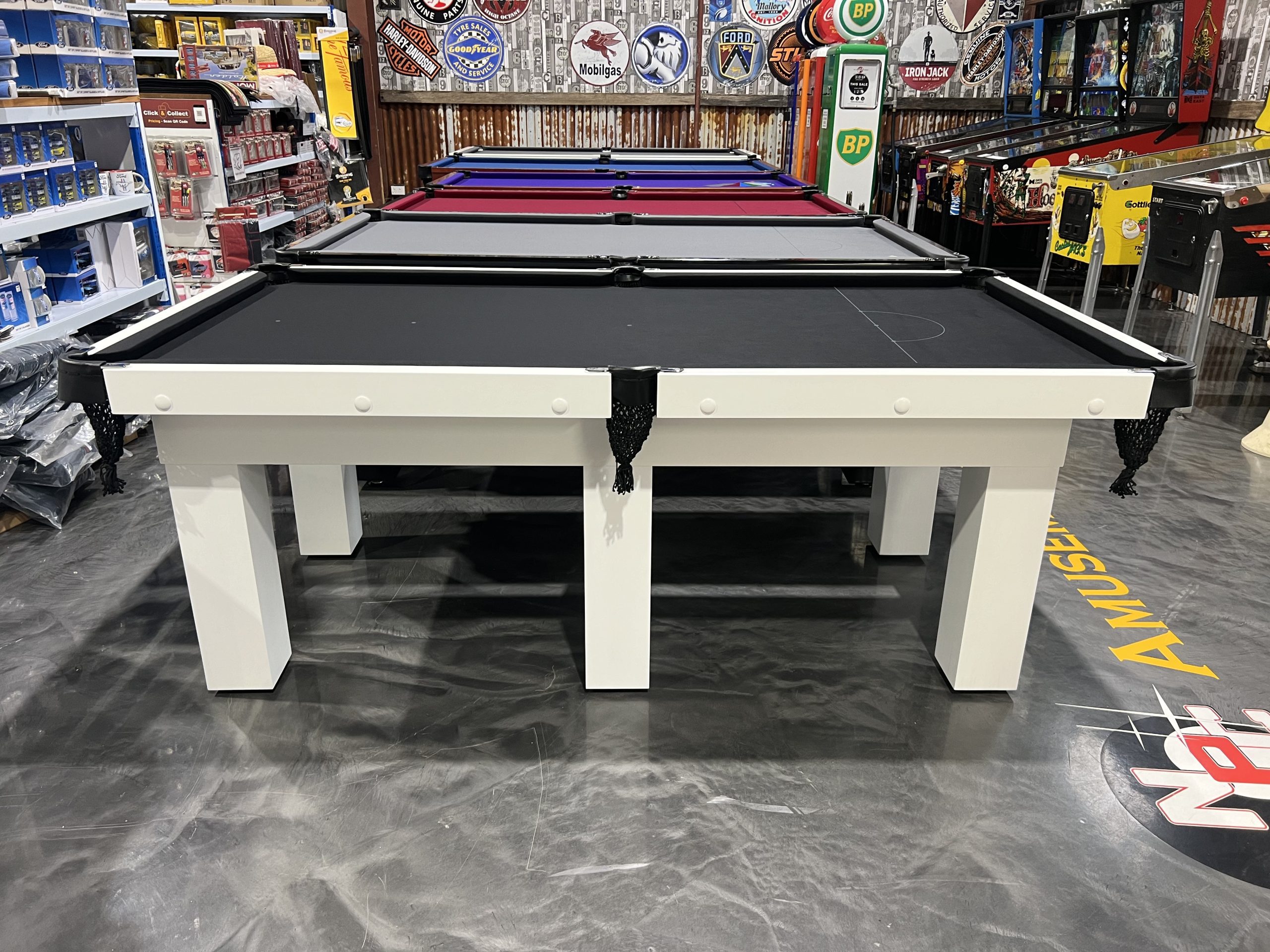 Standard Modern White Pool Snooker Billiard Table 7ft Black Felt 5 Standard Modern White Pool Snooker Billiard Table 7ft Black Felt - Image 5
