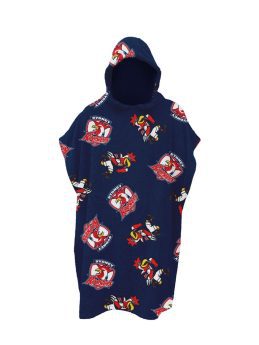 Sydney Roosters NRL Team Youth Hooded Beach Towel