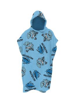 Cronulla Sharks NRL Team Youth Hooded Beach Towel